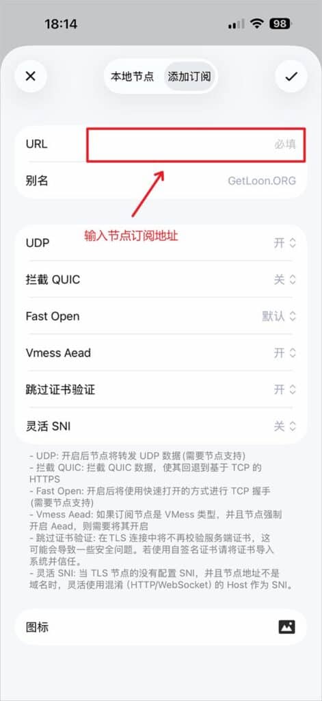 Loon 添加订阅节点
