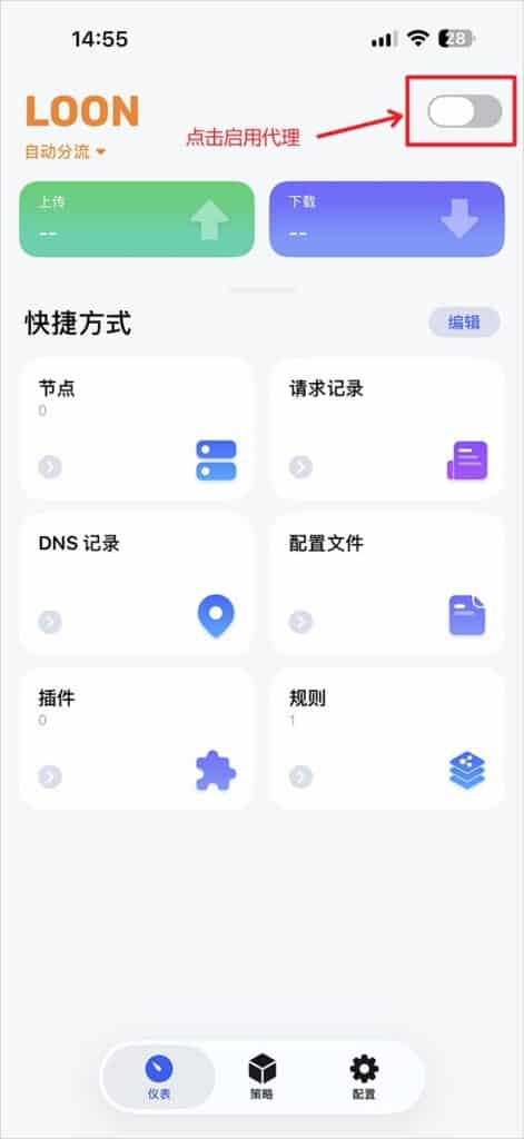 Loon 启用代理